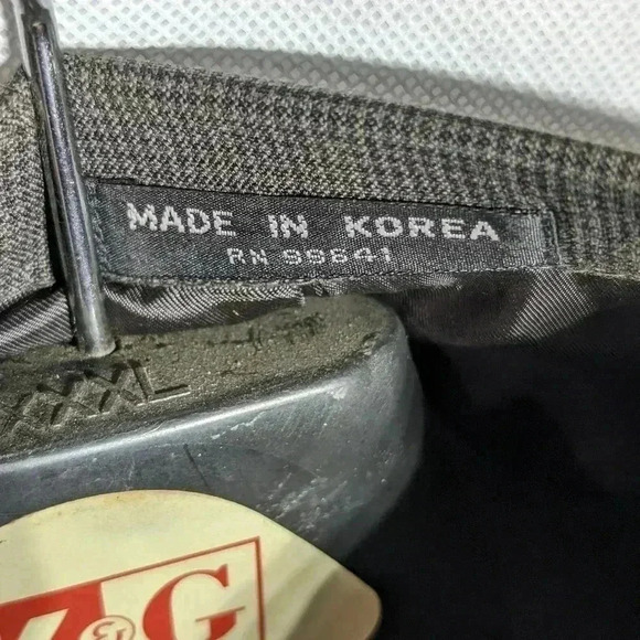 Gerald Austin of Bond St wool blend suit 44L / 38 W neutral check gray - Picture 7 of 8